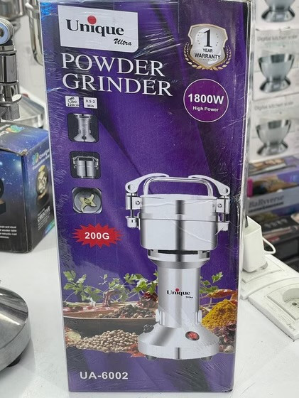 آسیاب صنعتی یونیک مدل UA6002 ظرفیت ۲۰۰ گرم قدرت ۱۸۰۰ وات