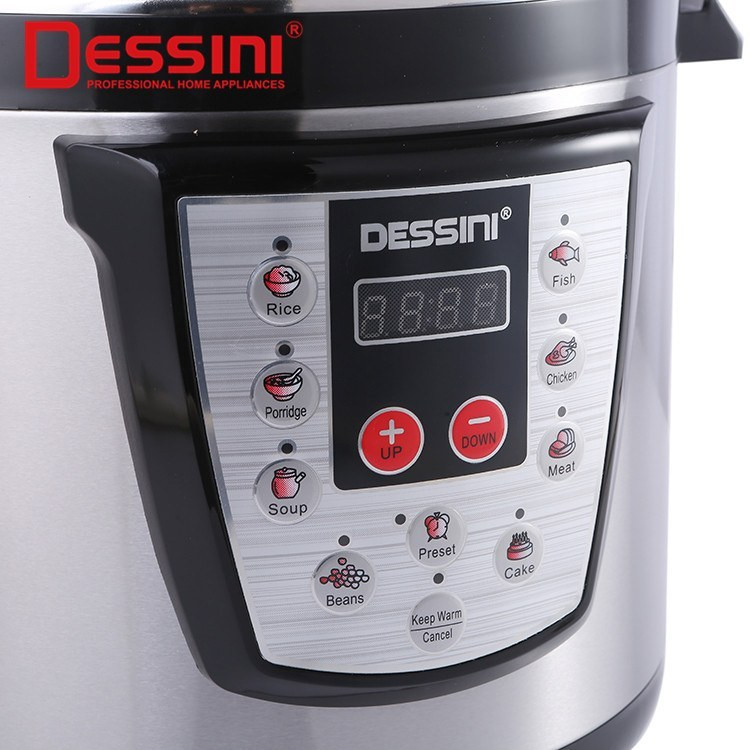 پلوپز چند کاره دسینی مدل DS-377 ظرفیت ۶ لیتر با بدنه استیل ضد زنگ