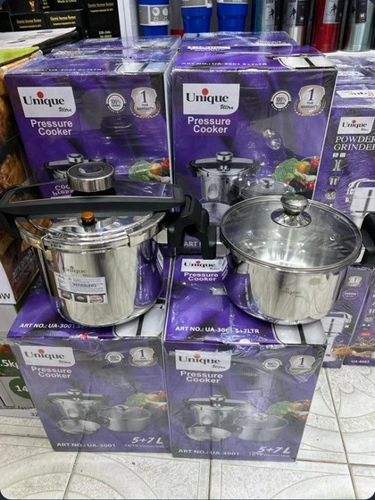 زودپز دوقلو یونیک مدل UA-3001 ظرفیت ۷ لیتر با بدنه استیل ضد زنگ